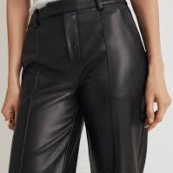 Madewell x Aimee Song Slim Tapered Pants in Faux Leather - Picture 2 of 3